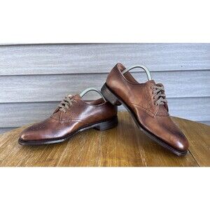 VTG 70s Foot Traits Shoe Leather Dress Lace Up Mens 9 1/2 Brown Disco Retro